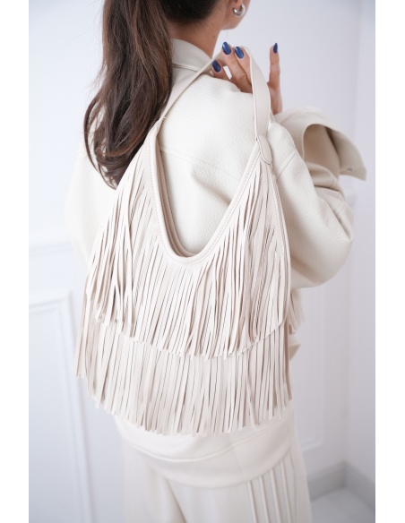 Sac Frange Ecru TEXAS