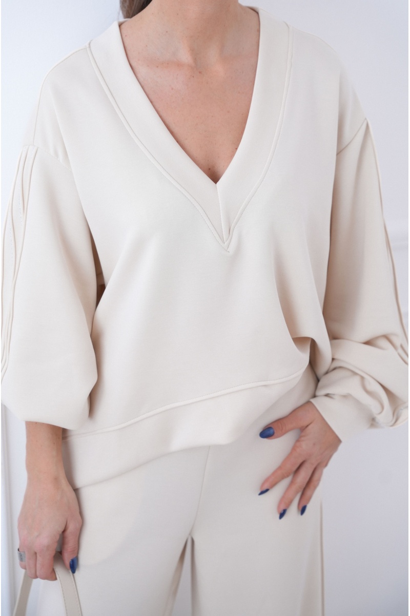 GARCONNE SARL TOPHA ARGENT ECRU PULL FEMME 2