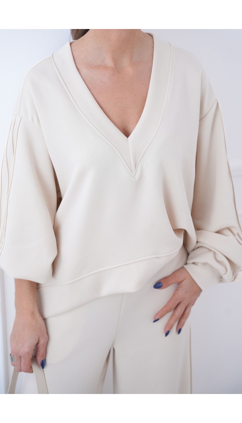 GARCONNE SARL TOPHA ARGENT ECRU PULL FEMME