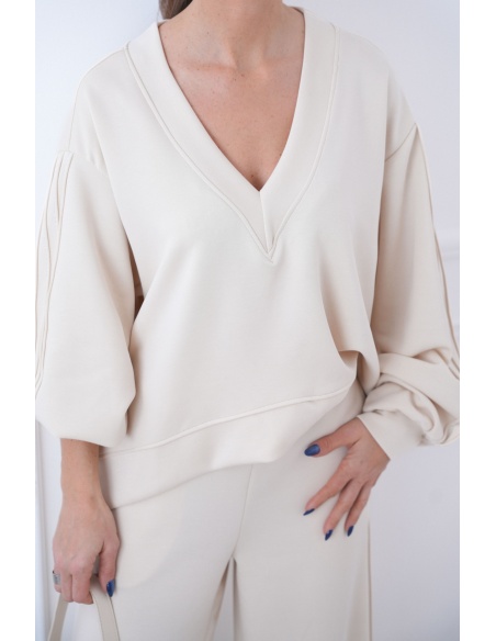 GARCONNE SARL TOPHA ARGENT ECRU PULL FEMME