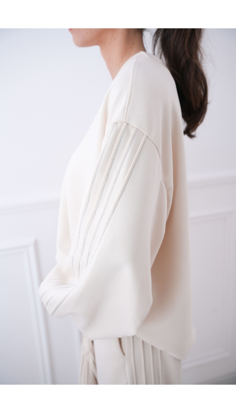 GARCONNE SARL TOPHA ARGENT ECRU PULL FEMME