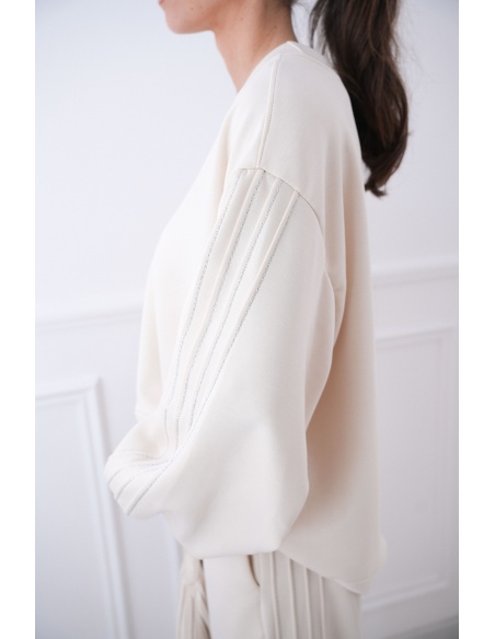 GARCONNE SARL TOPHA ARGENT ECRU PULL FEMME