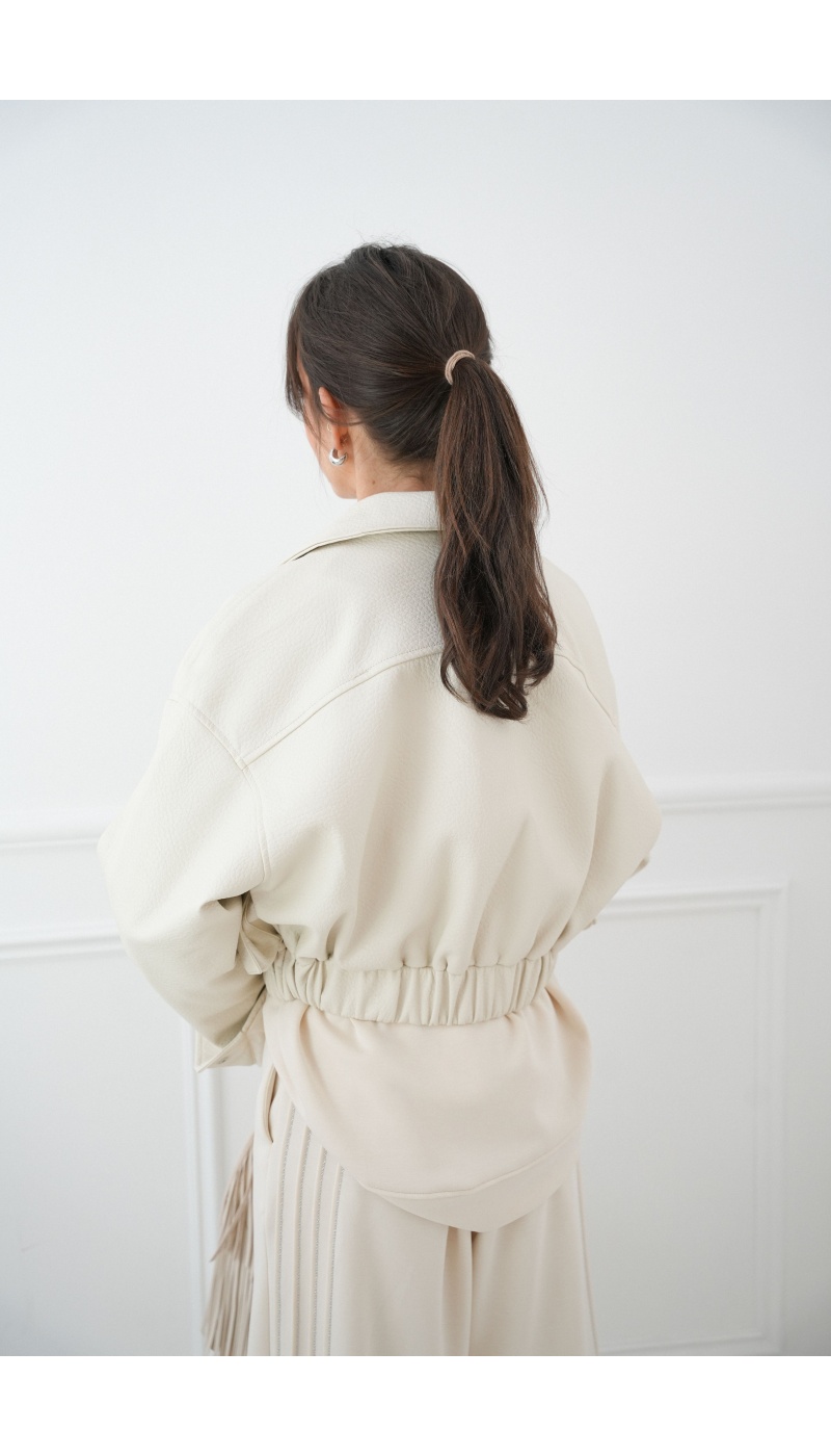 Veste Simili Ecru ROXANE