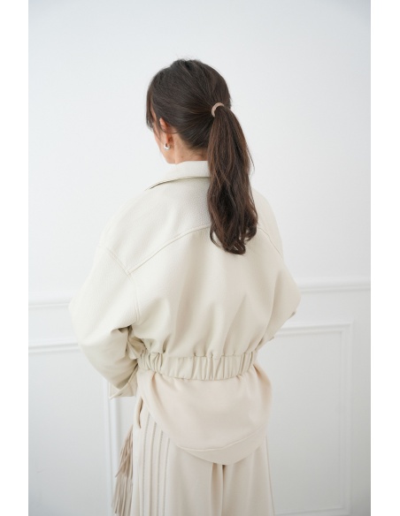 Veste Simili Ecru ROXANE
