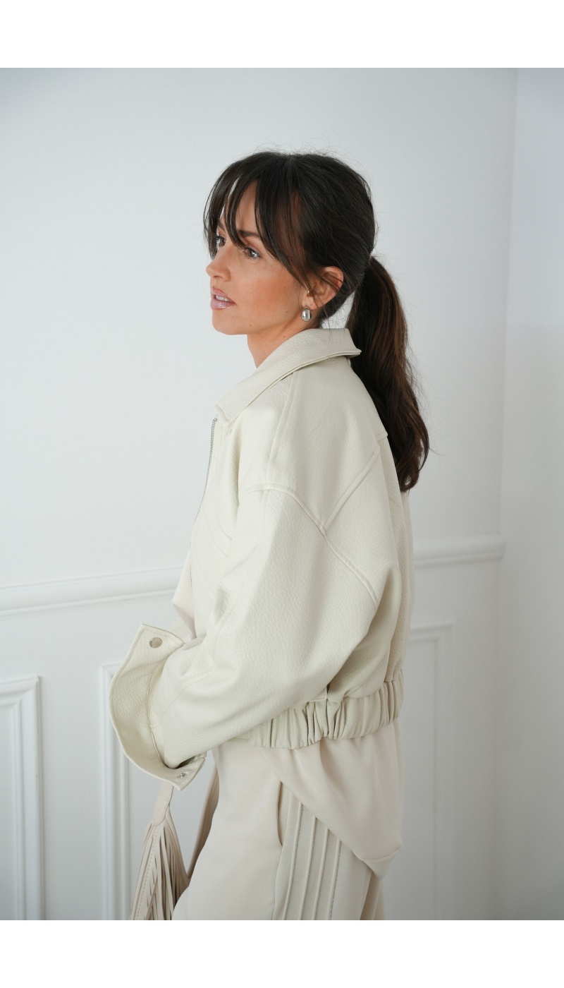 Veste Simili Ecru ROXANE