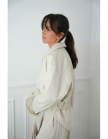 Veste Simili Ecru ROXANE
