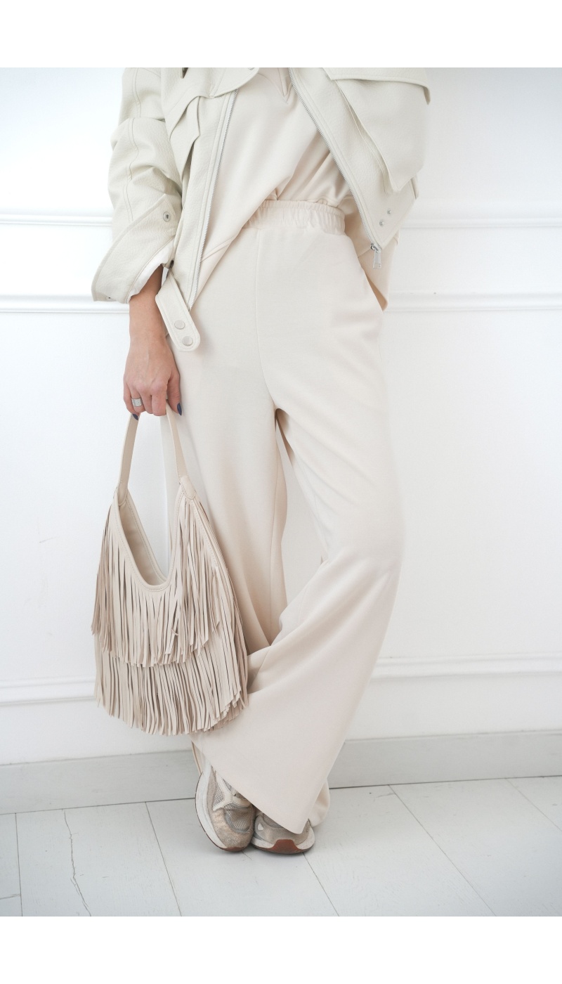 GARCONNE SARL TOPHA ARGENT ECRU PANTALON FEMME