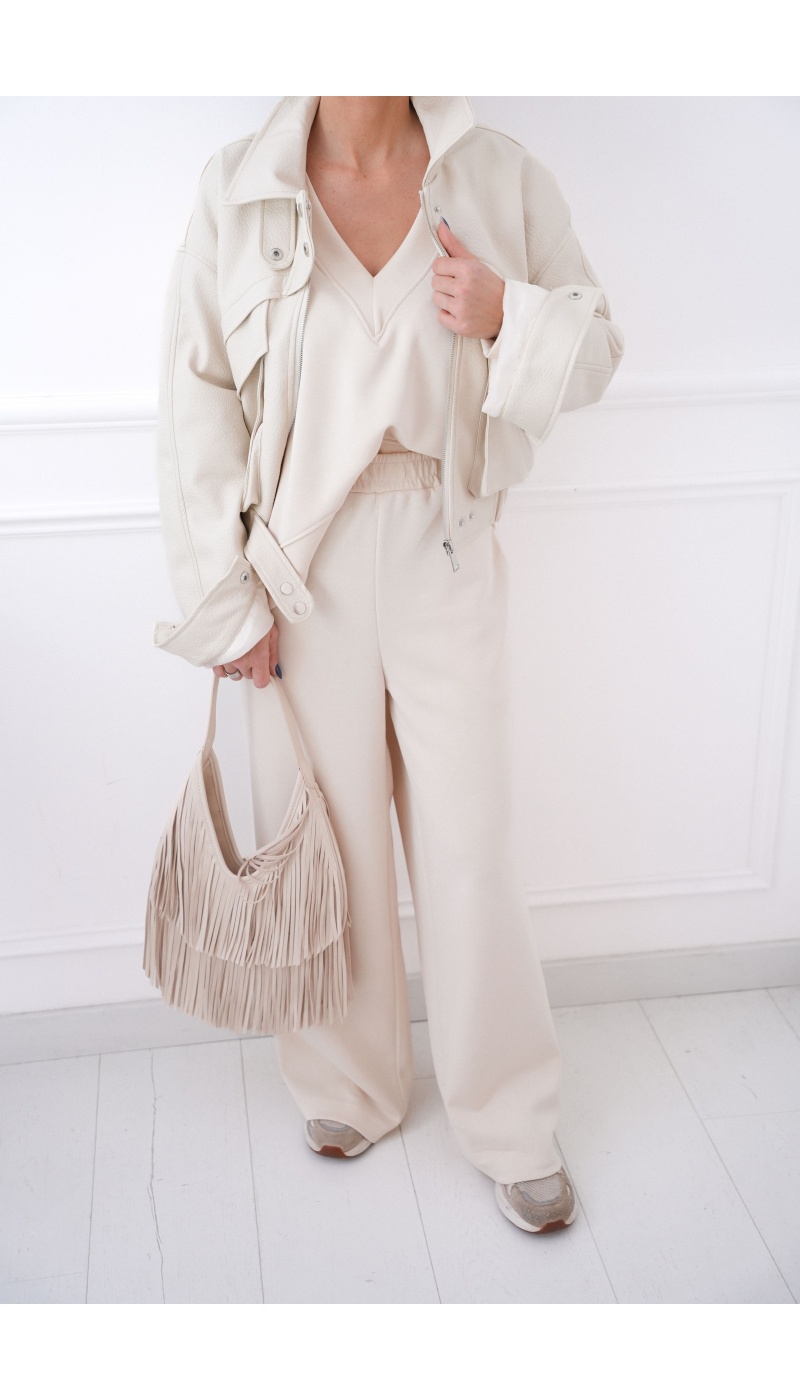 GARCONNE SARL TOPHA ARGENT ECRU PANTALON FEMME