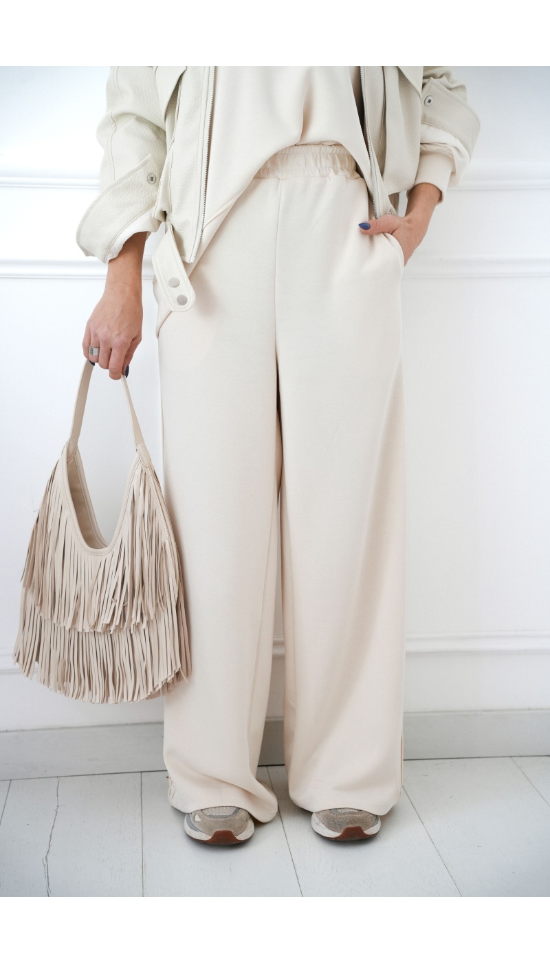 GARCONNE SARL TOPHA ARGENT ECRU PANTALON FEMME