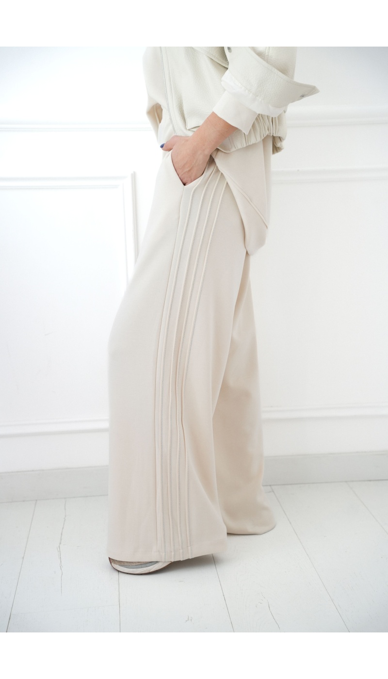 GARCONNE SARL TOPHA ARGENT ECRU PANTALON FEMME