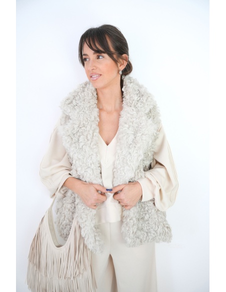 Gilet Ecru Bouclette YUKI