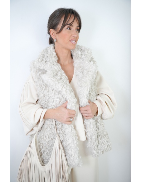 global cl design  ECRU GILET FEMME