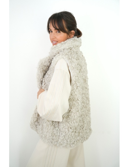 Gilet Ecru Bouclette YUKI