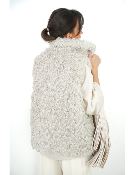 Gilet Ecru Bouclette YUKI