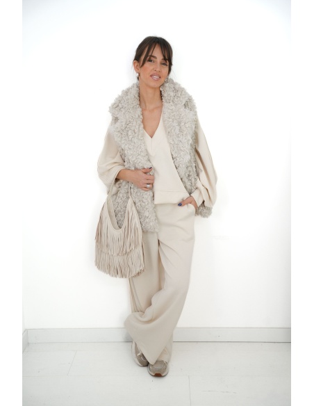 Gilet Ecru Bouclette YUKI