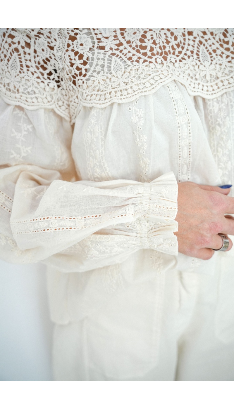 Blouse Broderie Ecru VICTORIA
