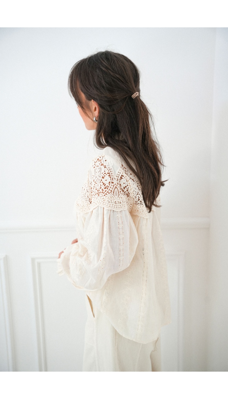 Blouse Broderie Ecru VICTORIA