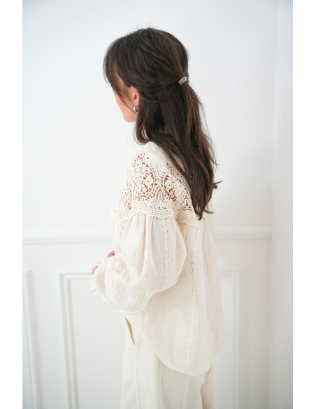 Blouse Broderie Ecru VICTORIA