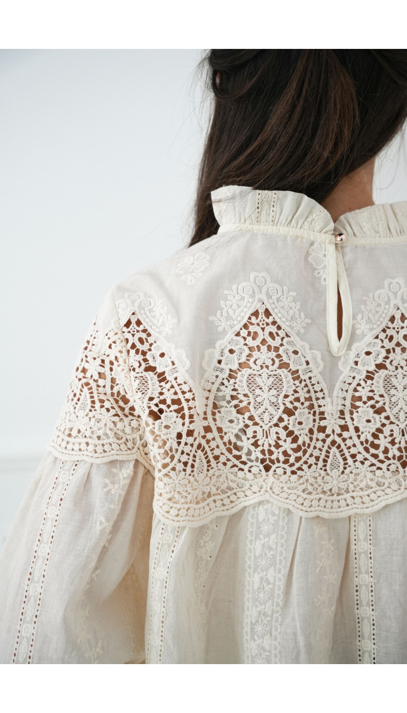 Blouse Broderie Ecru VICTORIA