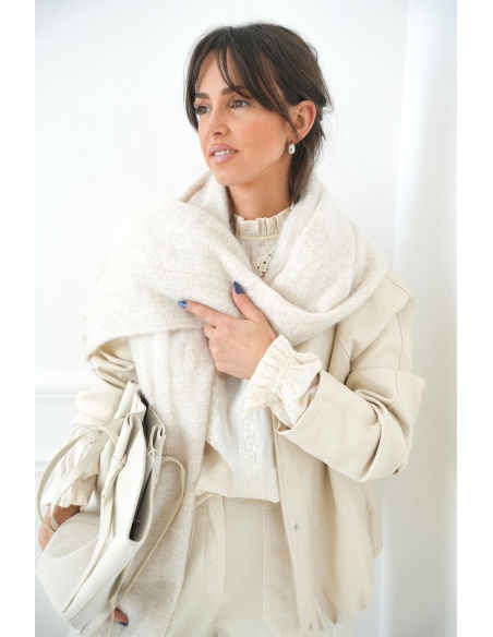 nouven modo BRILLA ECRU ECHARPES