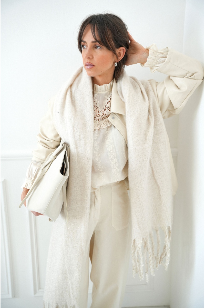 Echarpe Argentée Ecrue ASHER 2