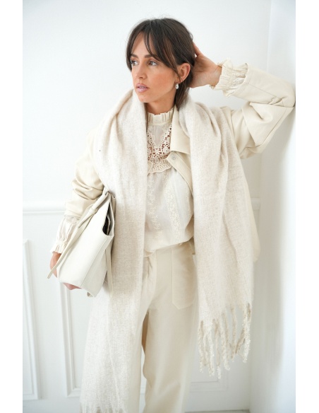 Echarpe Argentée Ecrue ASHER