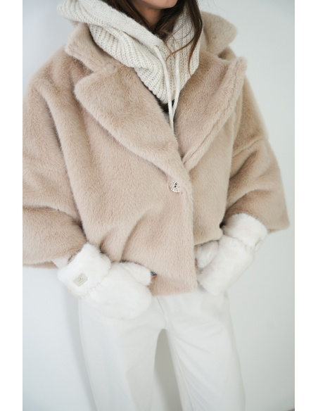 YASMIN CLOSET FOURRU BEIGE VESTES FEMME