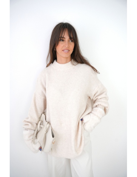 Pull Oversize Ecru BELLA