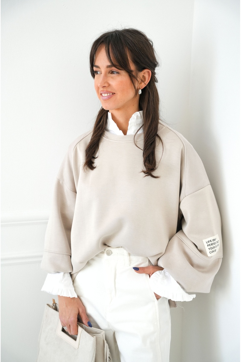 Pull Oversize Beige LARA