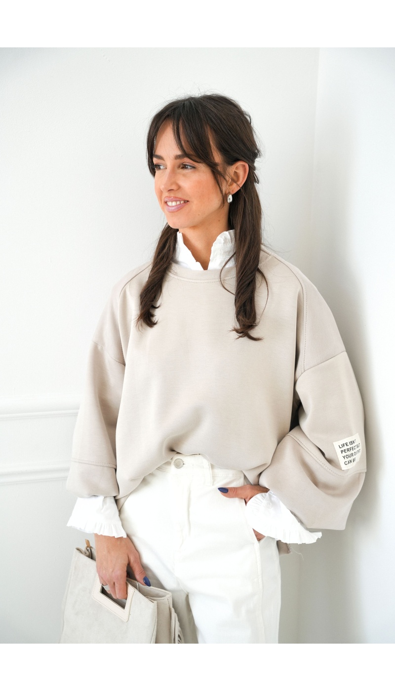 MODAS Y CREATIONES ANGELINA SL LIFE BEIGE PULL FEMME