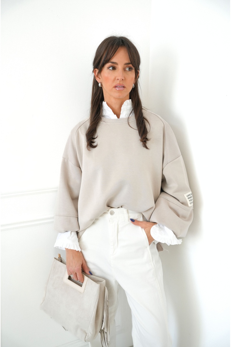 MODAS Y CREATIONES ANGELINA SL LIFE BEIGE PULL FEMME 2