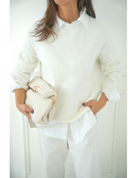 Pull Maille Blanc SUNNY