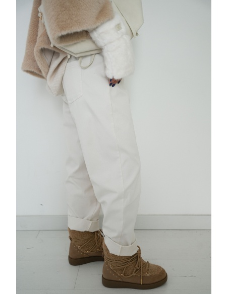 BADALONA SL JEANS BLANC PANTALON FEMME