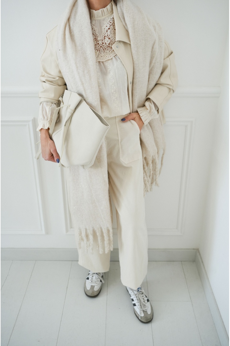 Echarpe Argentée Ecrue ASHER