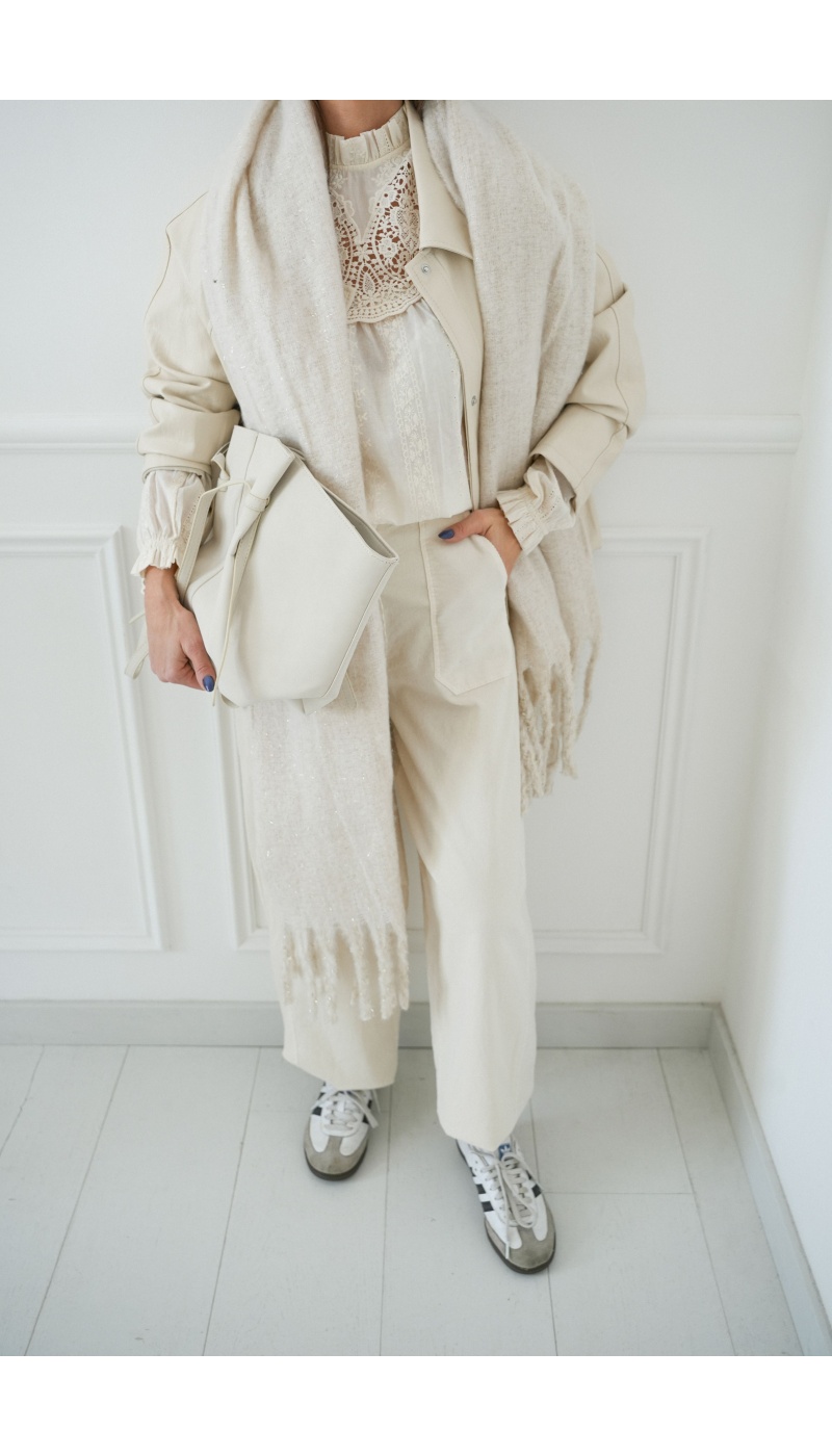 Echarpe Argentée Ecrue ASHER