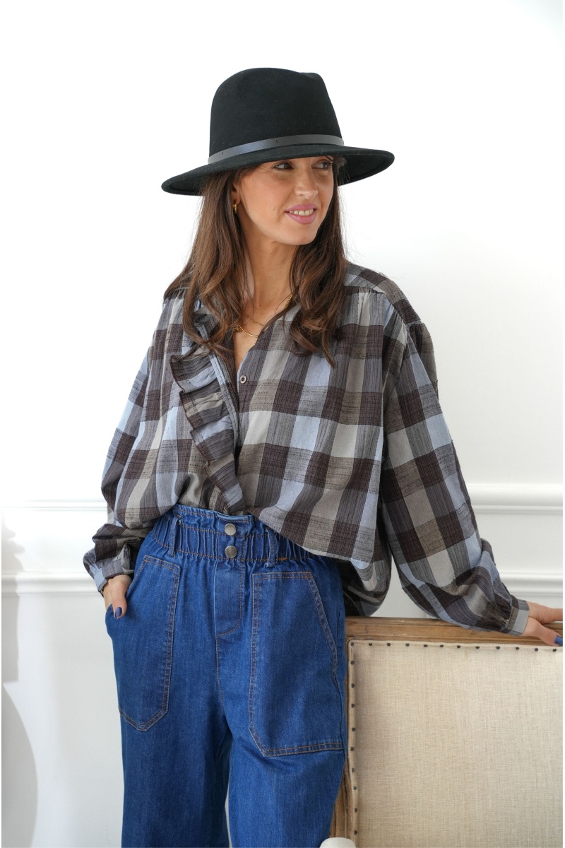 johanna toutoun CARREA BLEU CHEMISIER