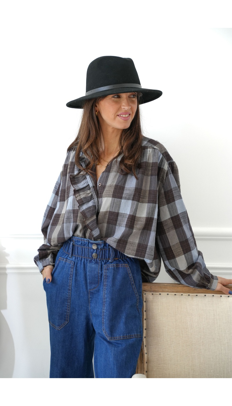 johanna toutoun CARREA BLEU CHEMISIER