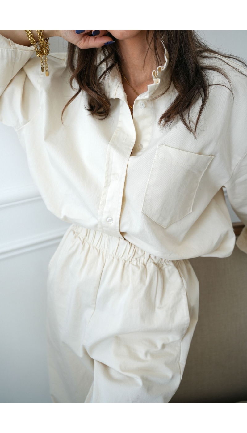 johanna toutoun POCHE ECRU CHEMISIER