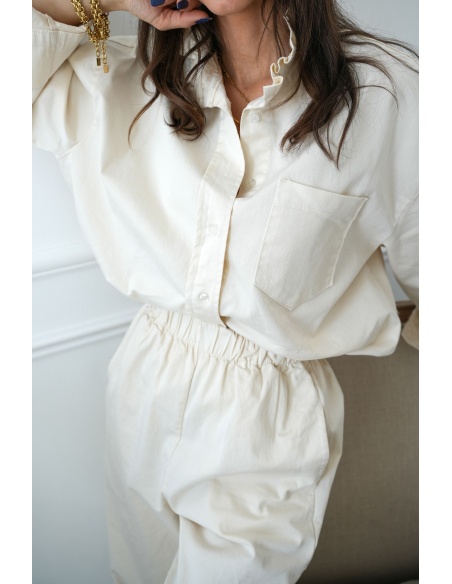 johanna toutoun POCHE ECRU CHEMISIER