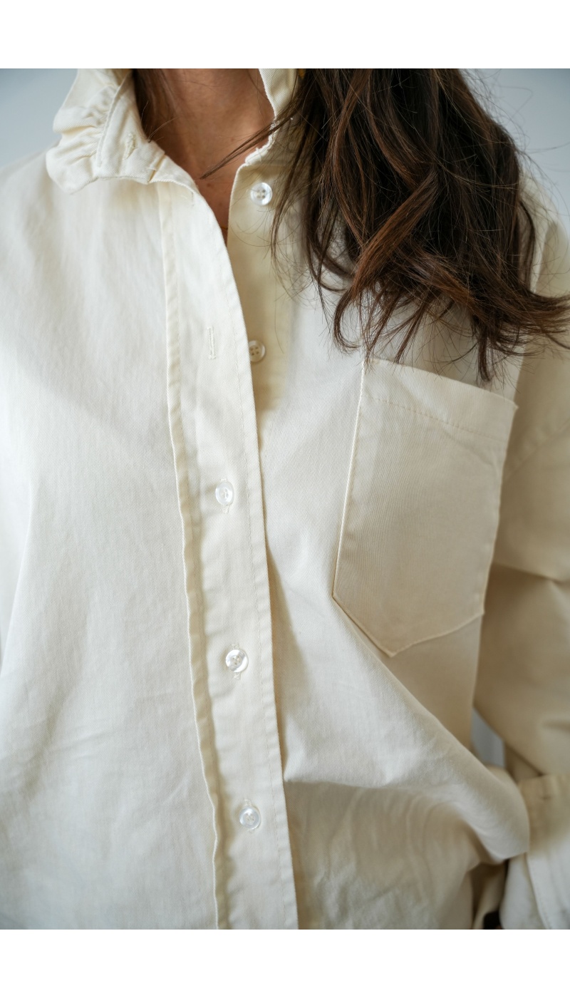 johanna toutoun POCHE ECRU CHEMISIER