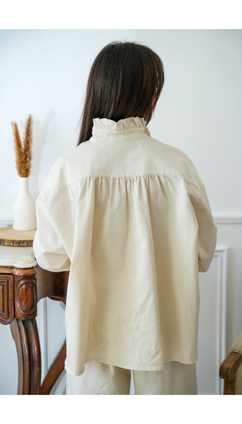 johanna toutoun POCHE ECRU CHEMISIER