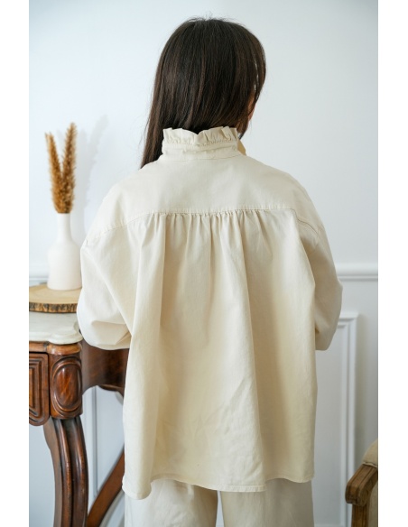 johanna toutoun POCHE ECRU CHEMISIER