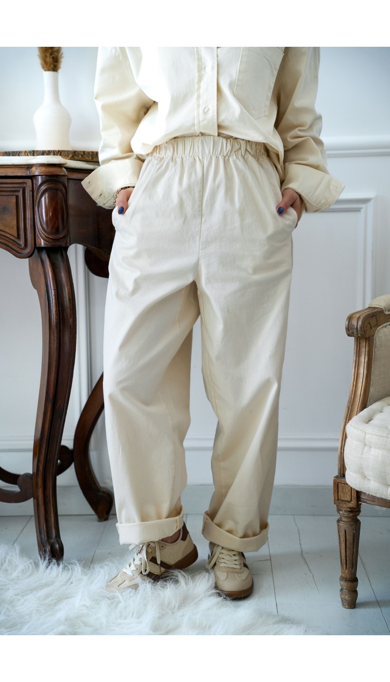johanna toutoun  ECRU PANTALON FEMME