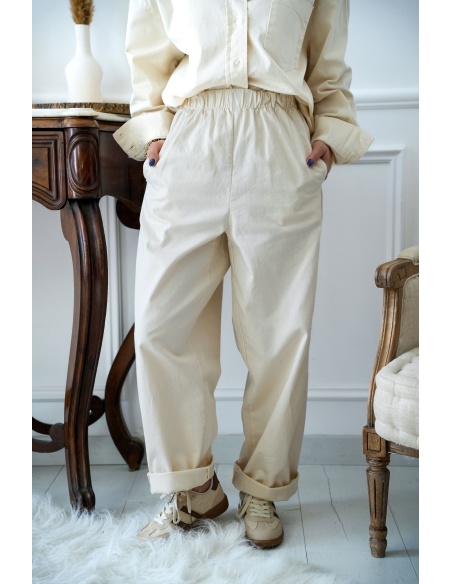 johanna toutoun  ECRU PANTALON FEMME
