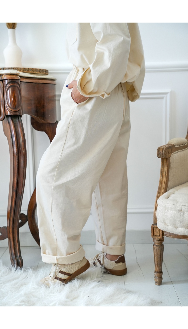 johanna toutoun  ECRU PANTALON FEMME