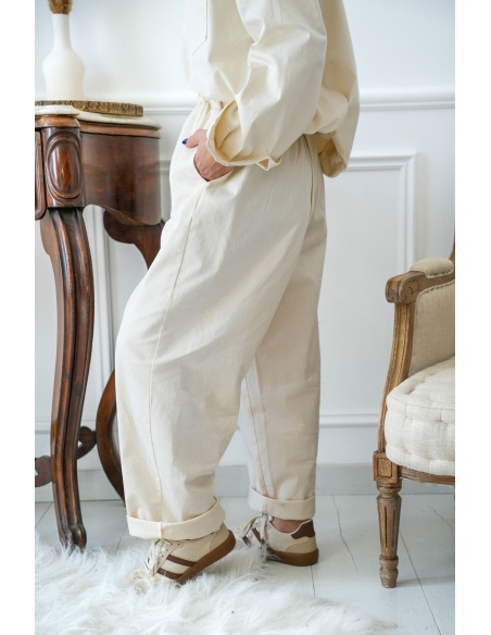 johanna toutoun  ECRU PANTALON FEMME