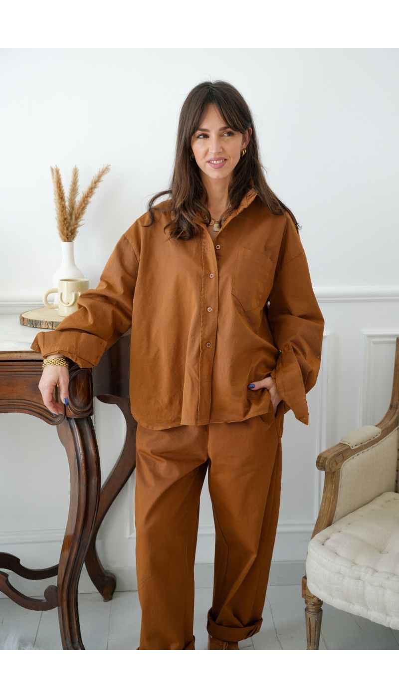 johanna toutoun POCHE CAMEL CHEMISIER