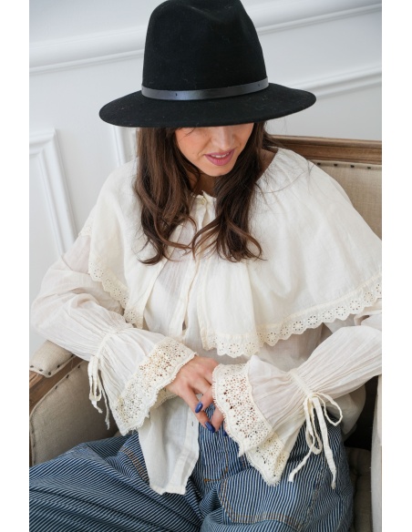 johanna toutoun BRODE ECRU CHEMISIER