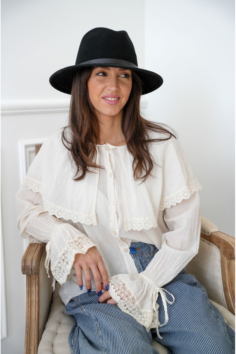 johanna toutoun BRODE ECRU CHEMISIER 2