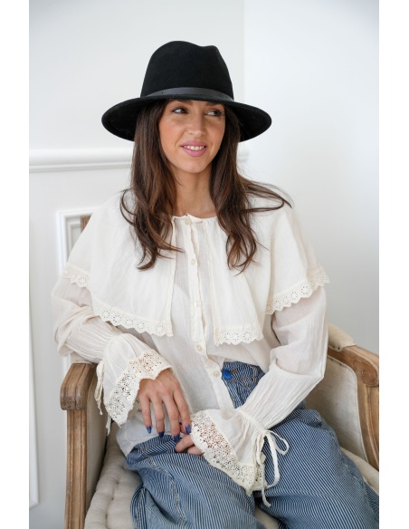 johanna toutoun BRODE ECRU CHEMISIER